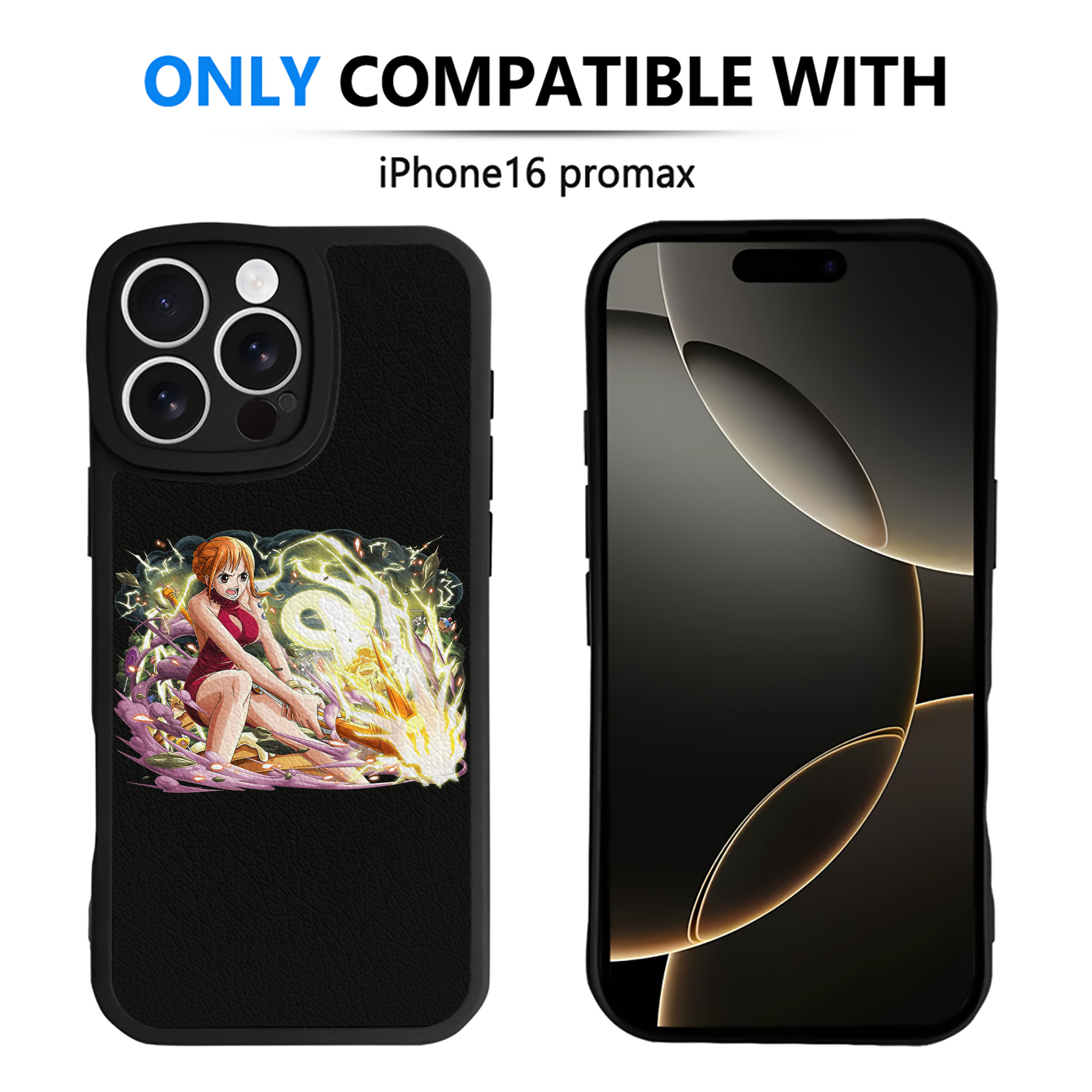 （画像用） ワンピース ナミ ONE PIECE Nami 【iPhone 16シリーズ対応】シリコンスマホケース（レザー調） 材質：シリコン